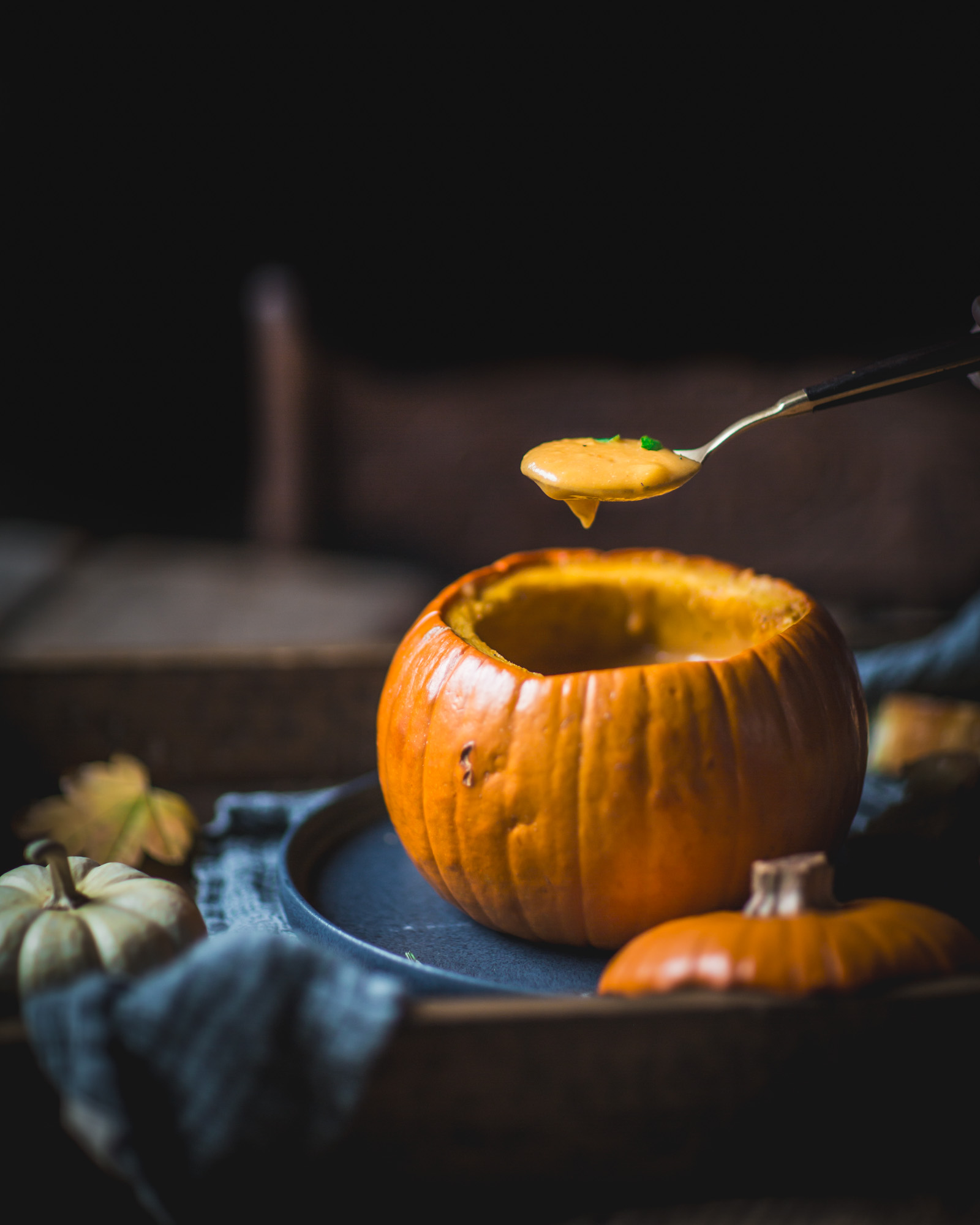 Pumpkin Soup in a Pumpkin