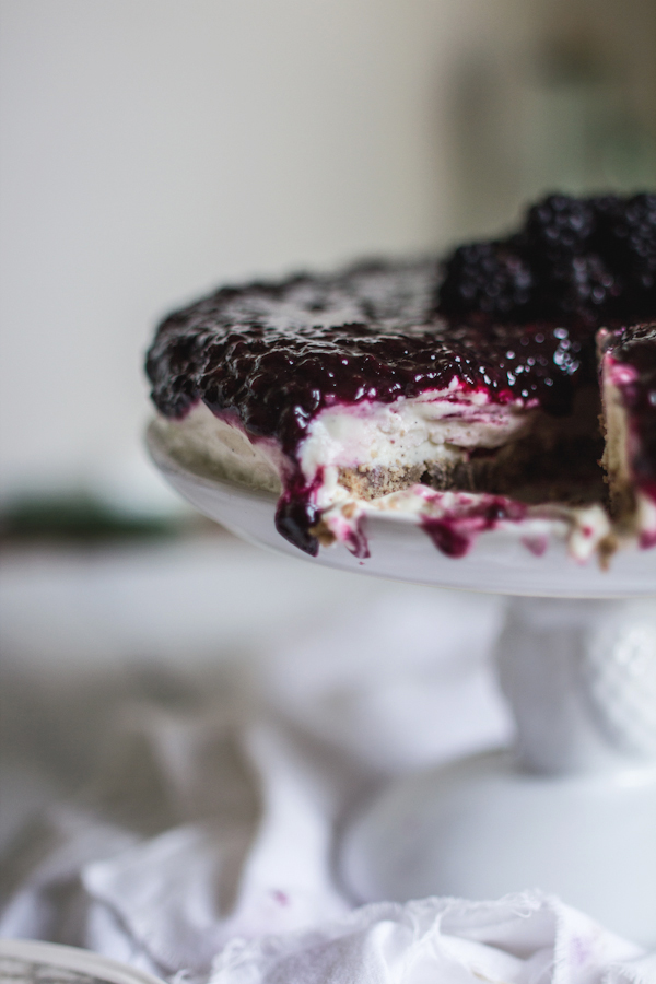 Frozen Blackberry Honey And Goat Cheesecake Gluten Free And Lactose Intolerant Friendly Plus A Whole Foods Giveaway Adventures In Cooking