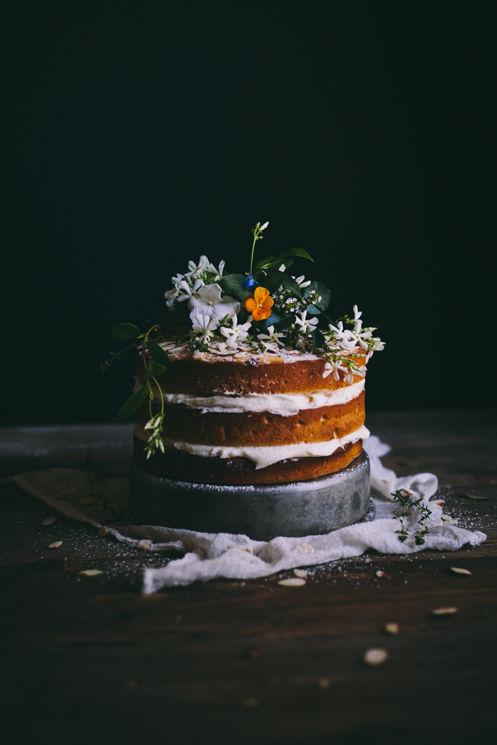 Orange Almond Cake with Orange Blossom Buttercream | Adventures in Cooking