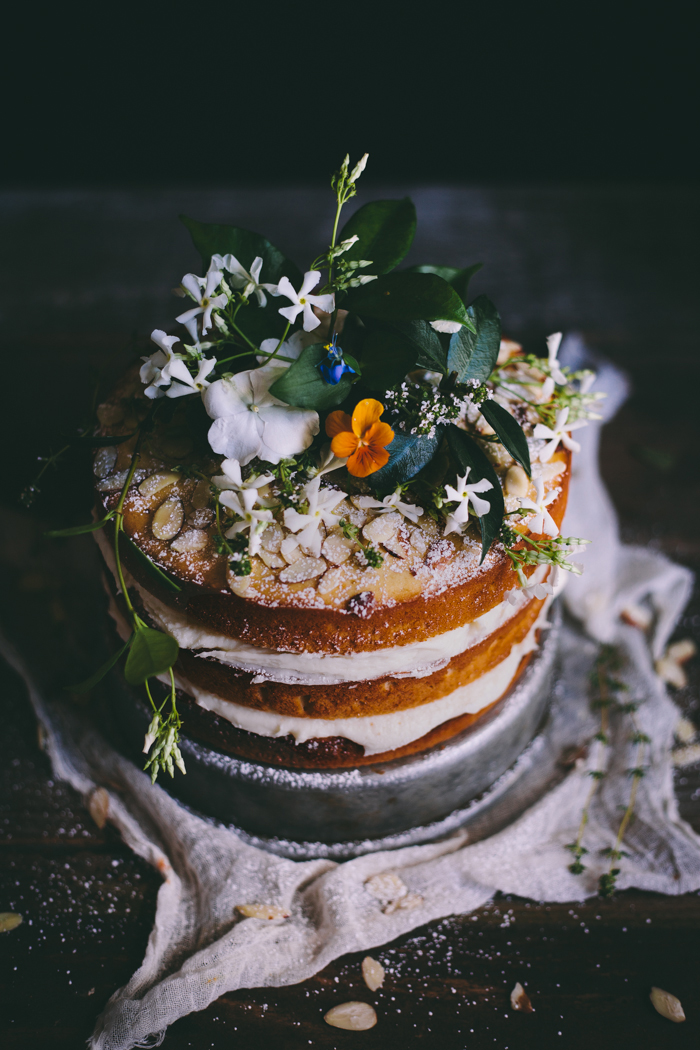 Orange Almond Cake with Orange Blossom Buttercream | Adventures in Cooking