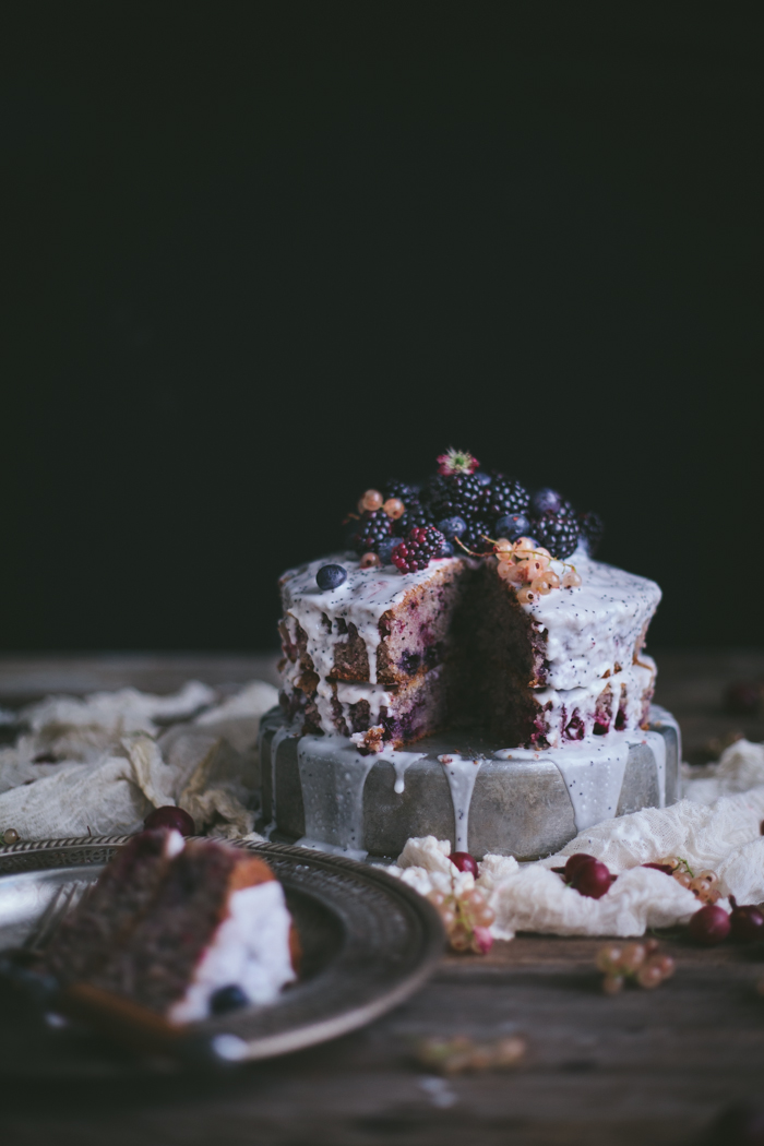 Blackberry and Blueberry Brown Butter Cake | Adventures in Cooking