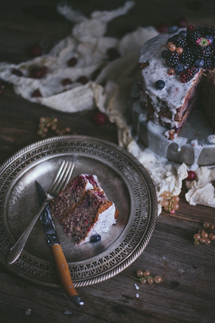 Black & Blueberry Brown Butter Cake | Adventures in Cooking