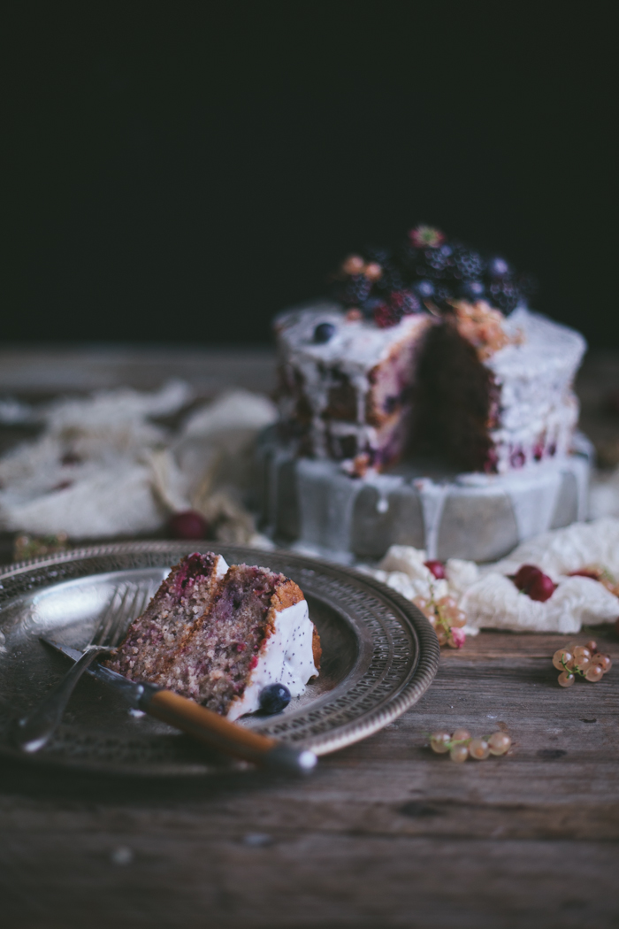 Black & Blueberry Brown Butter Cake | Adventures in Cooking