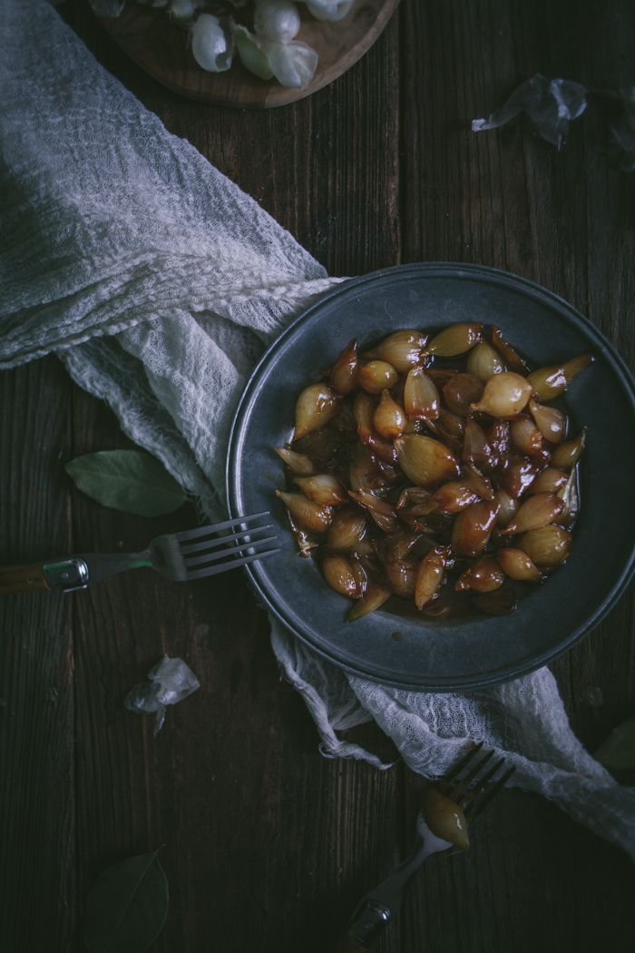 Balsamic Caramelized Pearl Onions by Eva Kosmas Flores | Adventures in Cooking