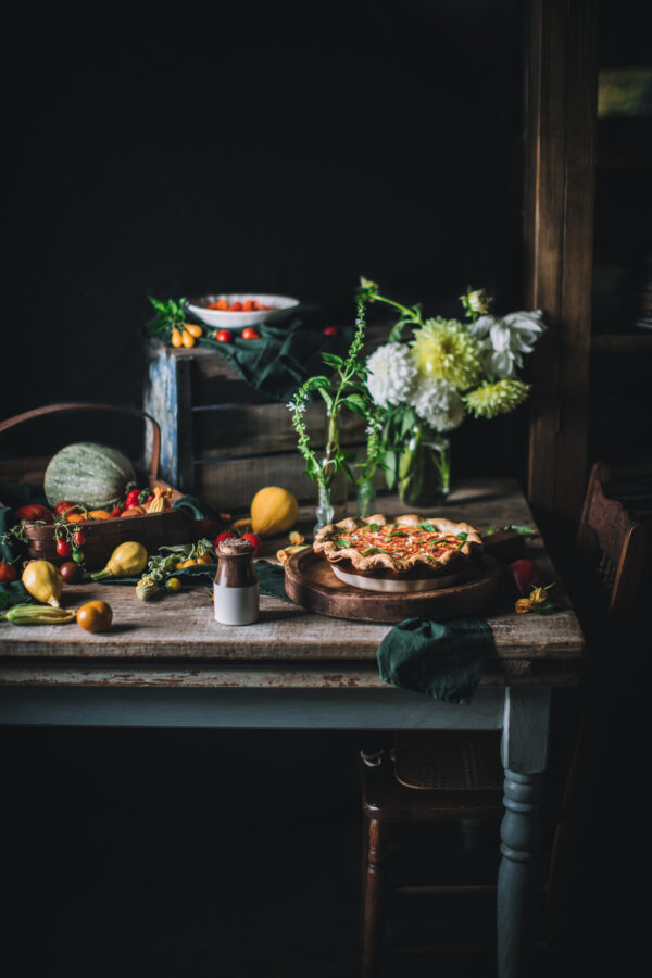 Tomato and Zucchini Quiche