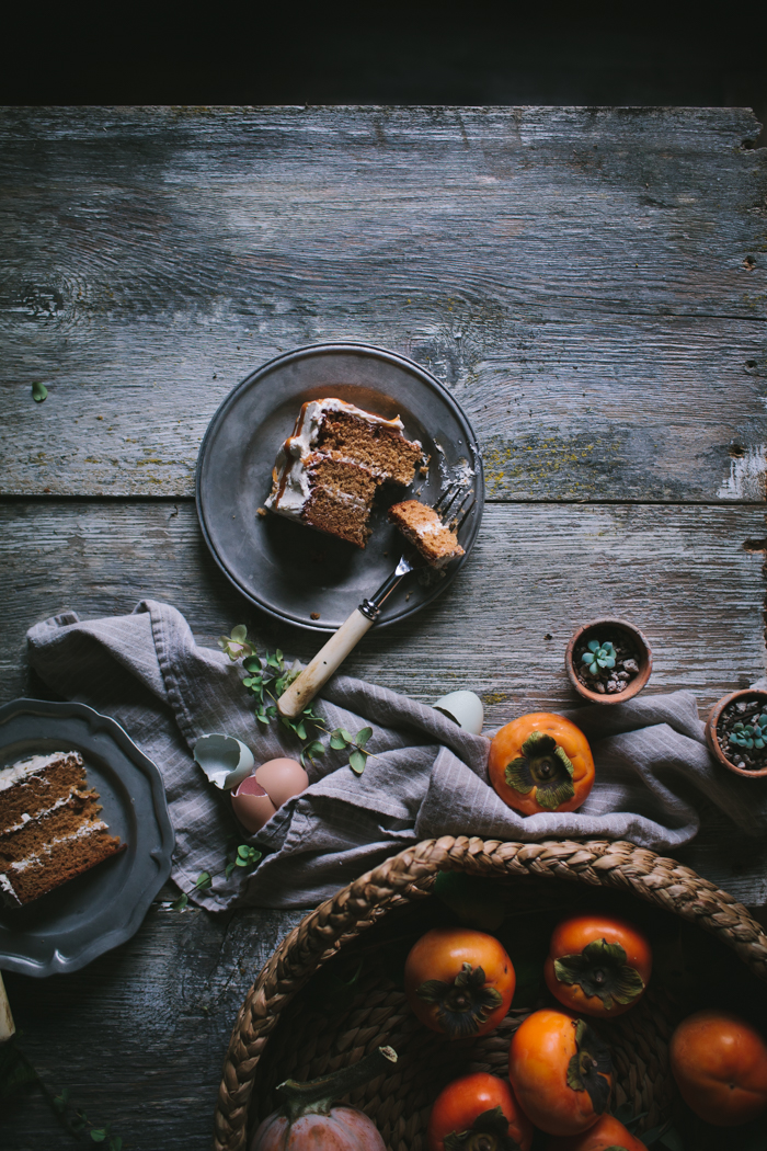 Six Years of Adventures in Cooking + Persimmon Cake with Brown Butter Icing and Salted Creme Fraiche Caramel by Eva Kosmas Flores