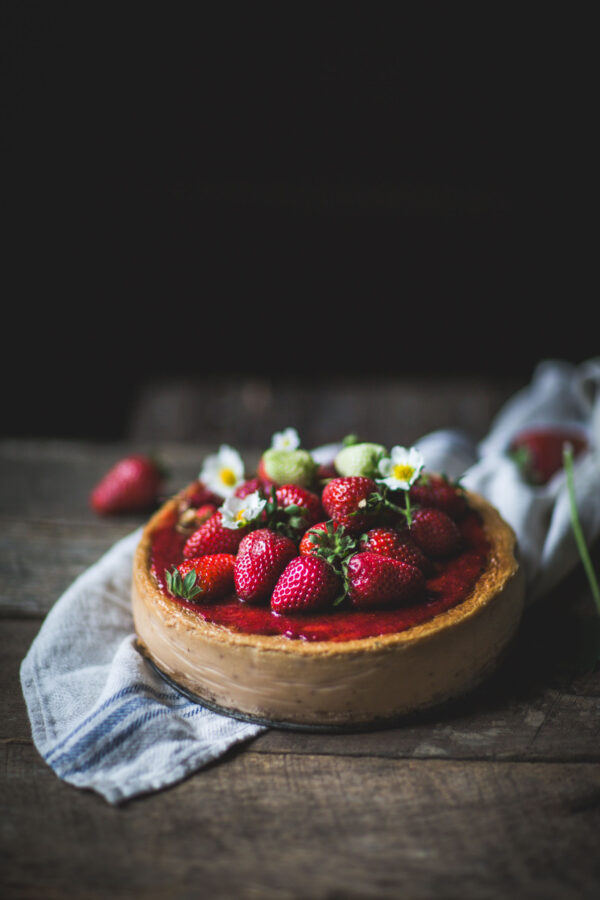 Strawberry Balsamic Cheesecake