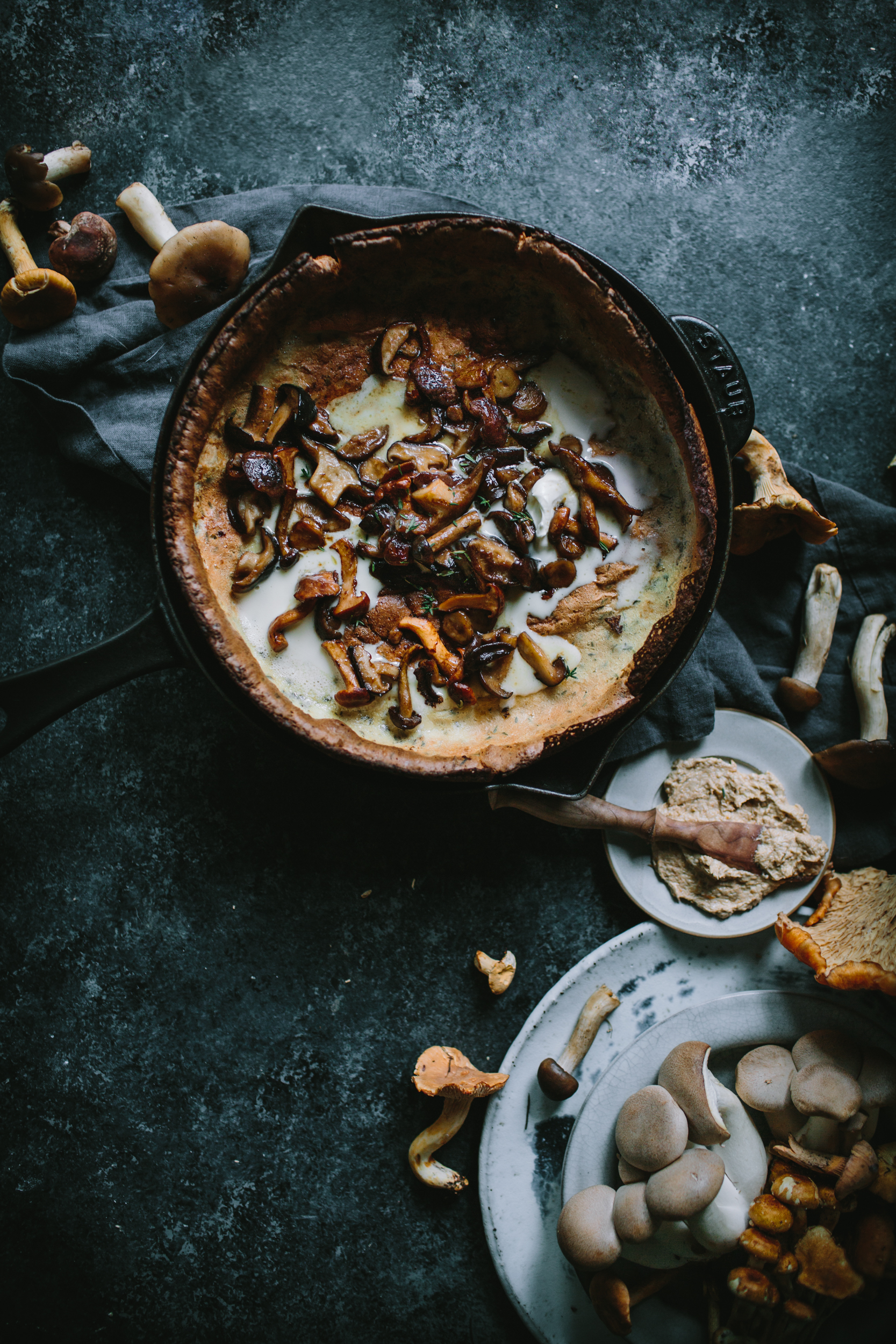 Online Photography Workshop + Savory Mushroom Dutch Baby by Eva Kosmas Flores | Adventures in Cooking