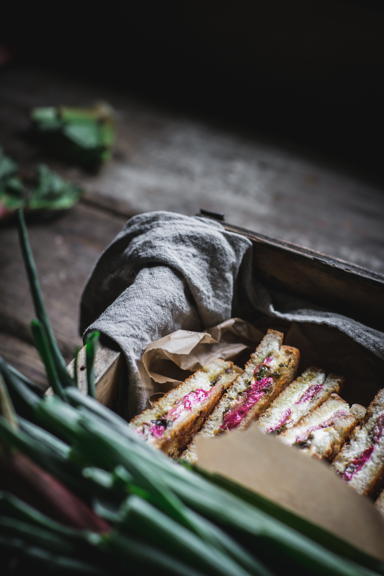 Rhubarb, Chèvre and Caramelized Onion Grilled Cheese Adventures in