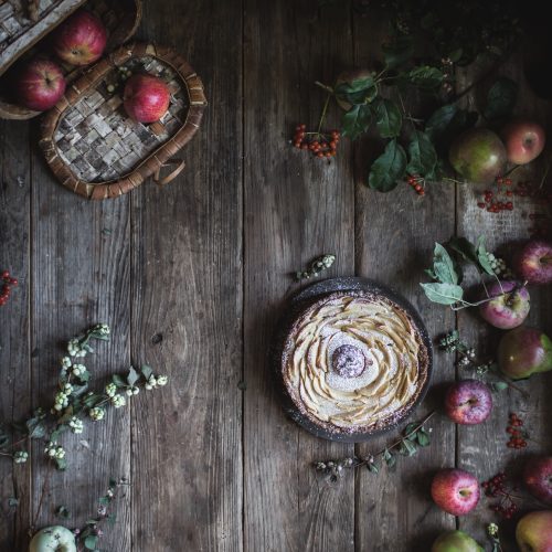 Apple Cheesecake with a Brown Butter Crust by Eva Kosmas Flores