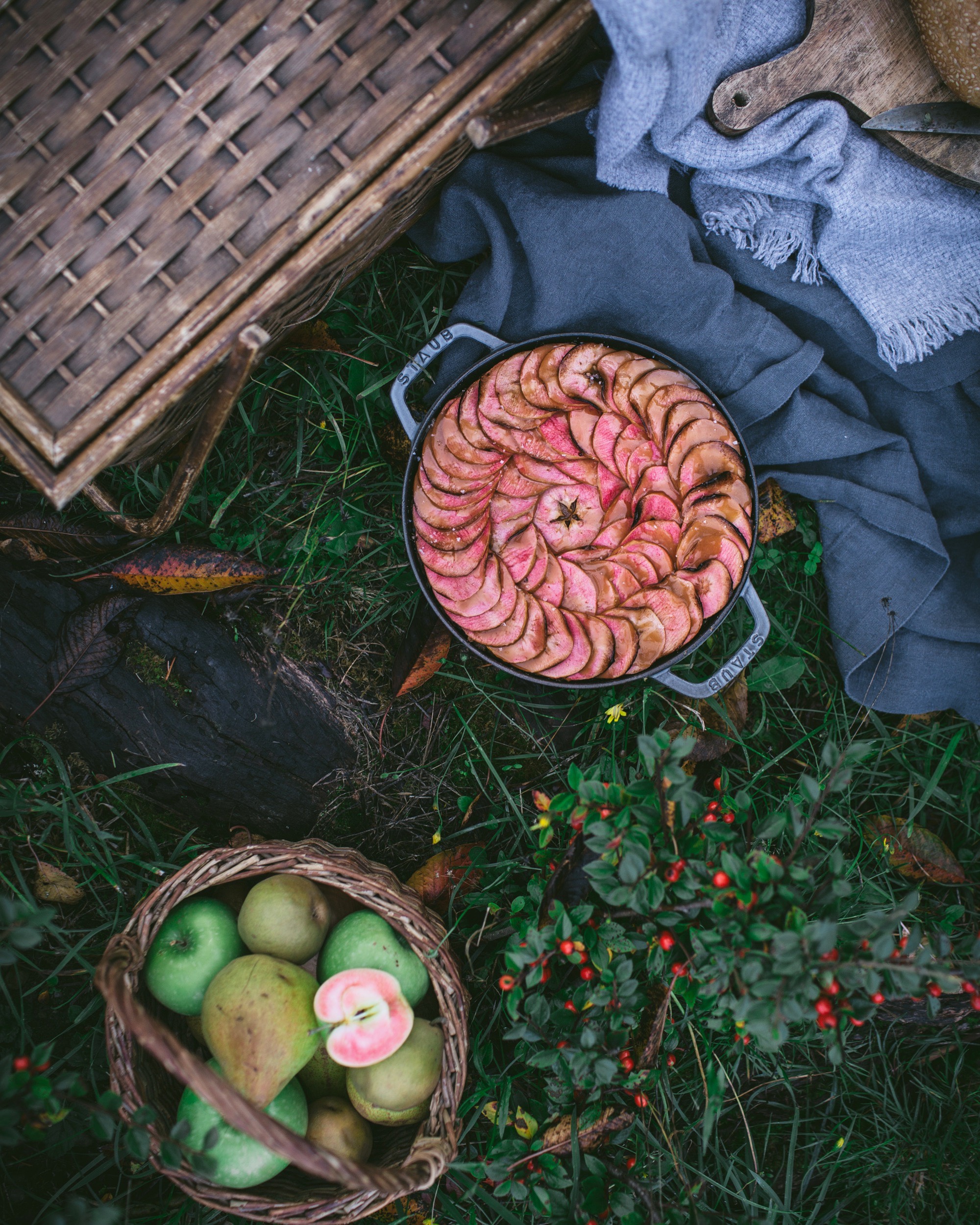 Apple Raisin Pecan Bread Pudding With Salted Caramel Drizzle by Eva Kosmas Flores