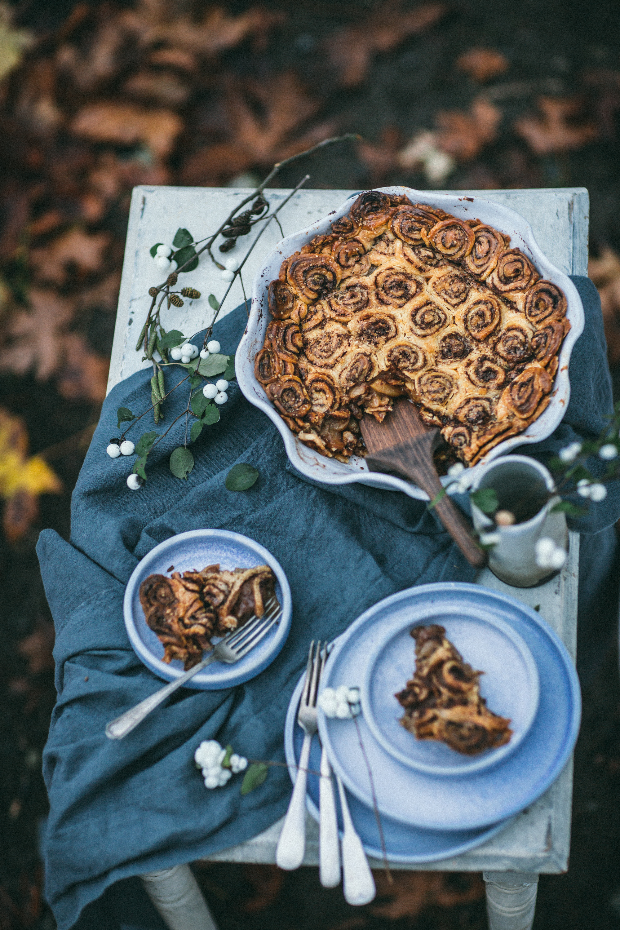 Cinnamon Roll Apple Pie from Lomelino's Pies by Eva Kosmas Flores and Tiffany of Oh Honey Bakes