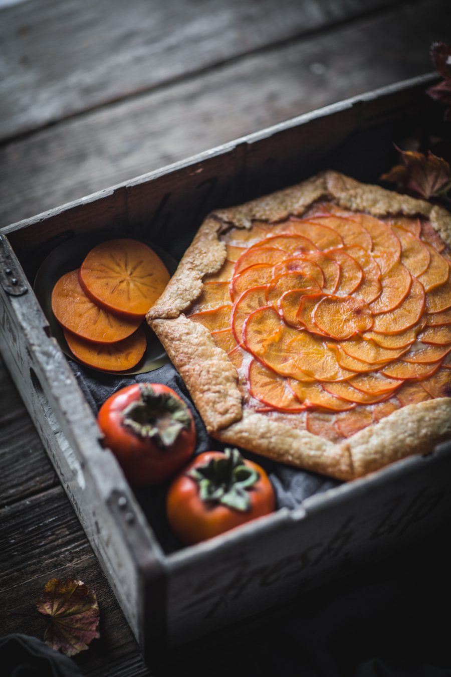 Persimmon Galette with Mascarpone Filling