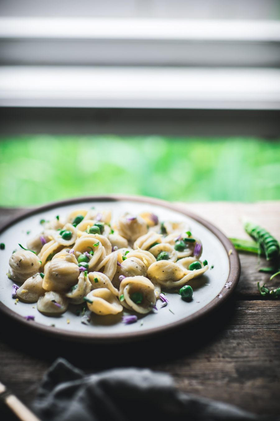 Chive and Chicken Orecchiette in a Rosemary Lemon Sauce