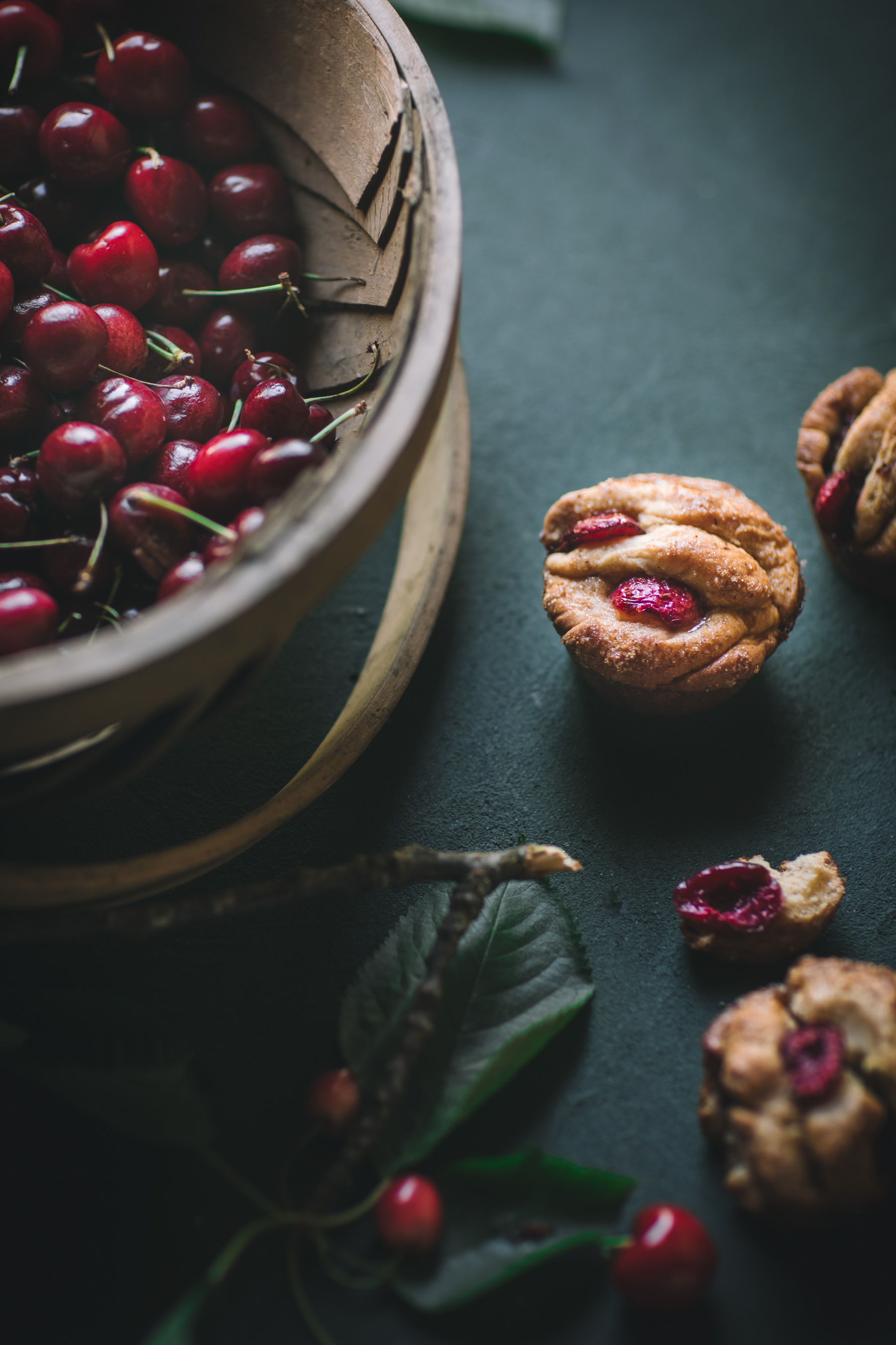Pull Apart Muffins with Cherries