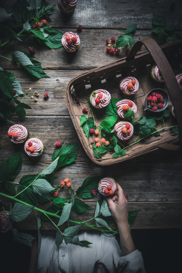 Raspberry Cupcakes with Cream Cheese Buttercream