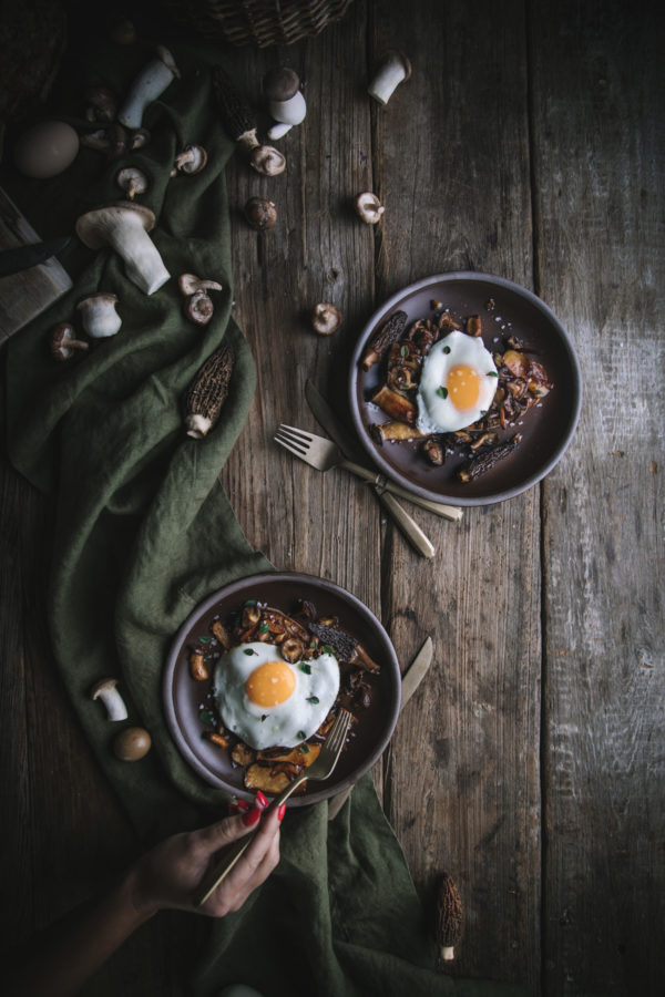 Mushroom Toast with Eggs