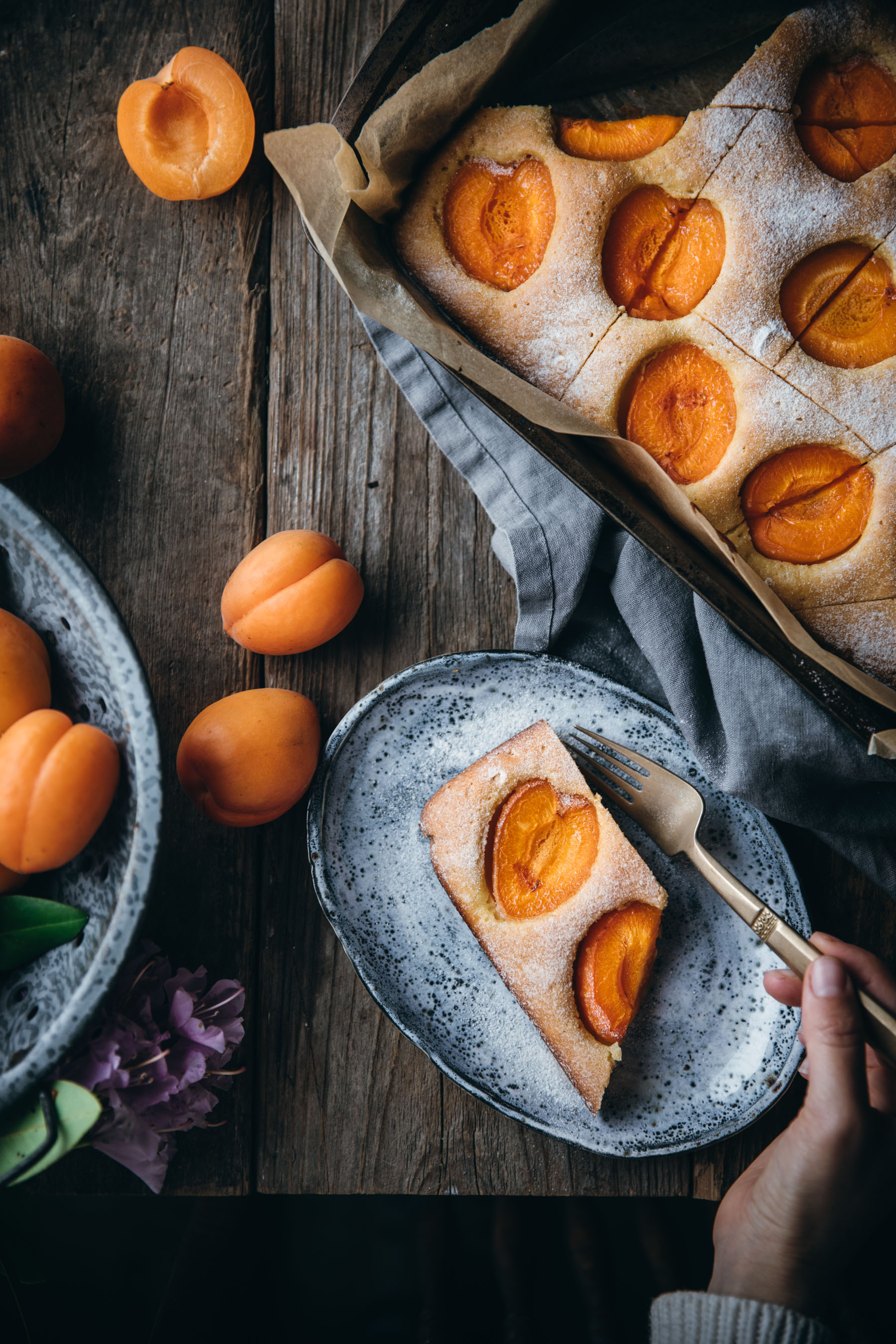 Sliced Apricot Cake