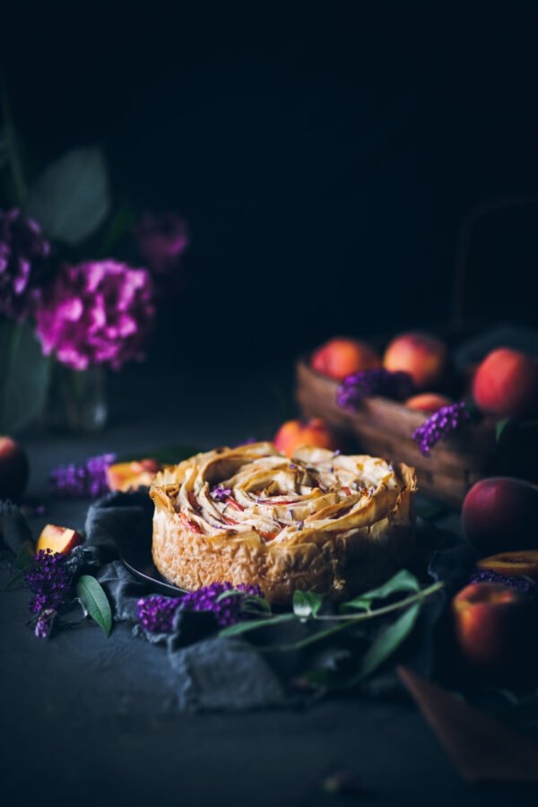 Peaches and Cream Strudel