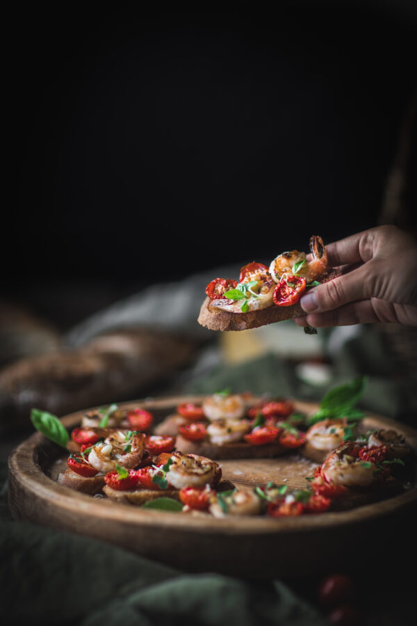 Garlic Shrimp Bruschetta