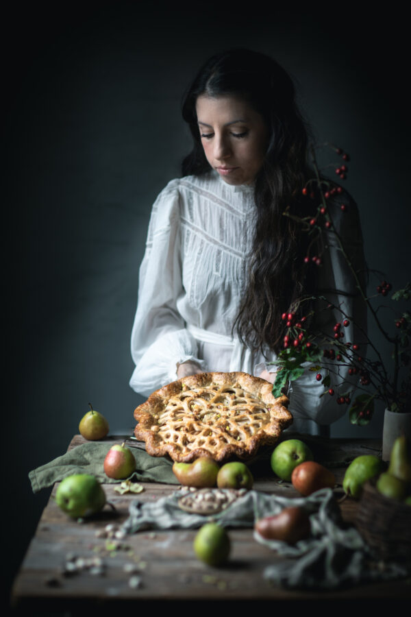 Eva Kosmas Flores Pear and Pistachio Pie