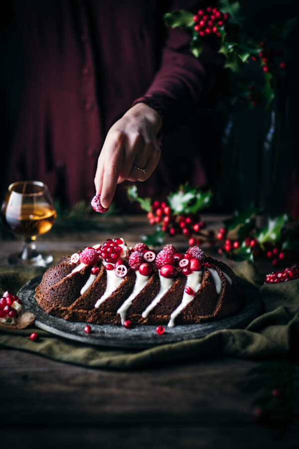 Gingerbread Loaf Cake with Cream Cheese Glaze