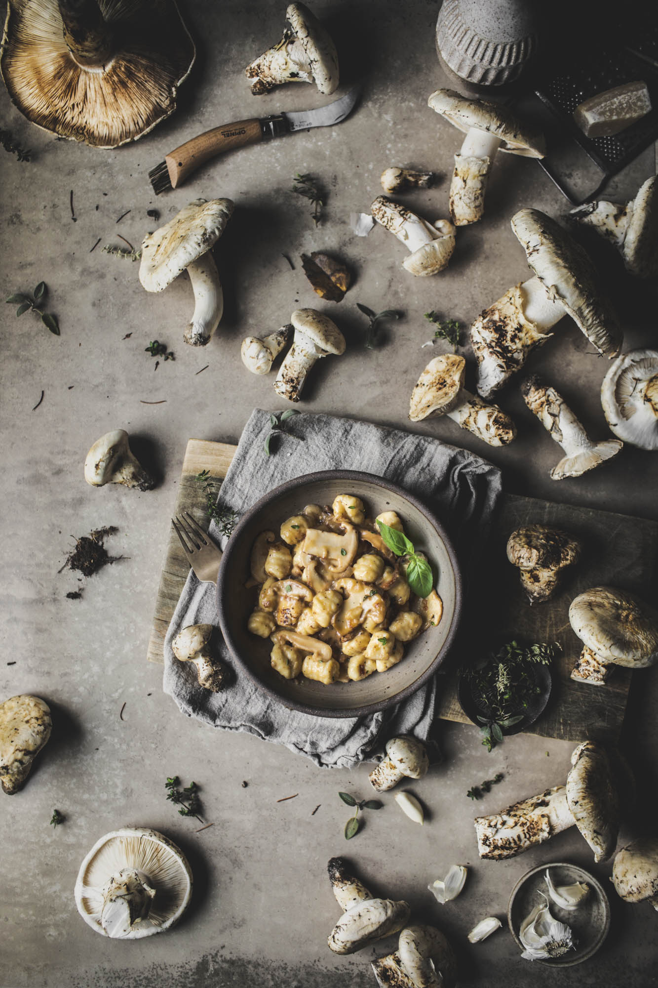 Mushroom Gnocchi with Garlic and Thyme