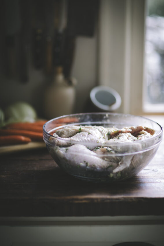Creamy Braised Chicken with Carrots, Thyme, and Wine Adventures in