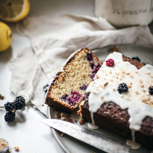 Blackberry Almond Loaf Cake