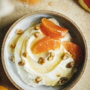 Ricotta with Orange Honey and Walnuts