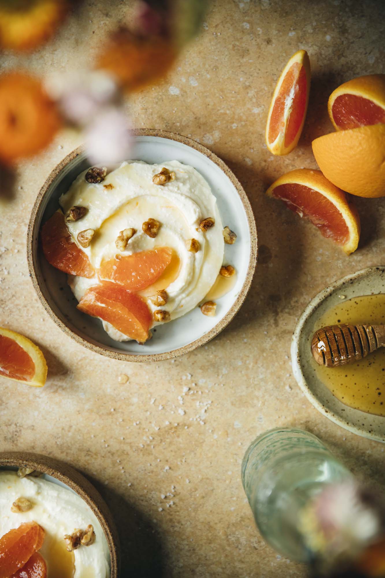 Ricotta with Orange Honey and Walnuts