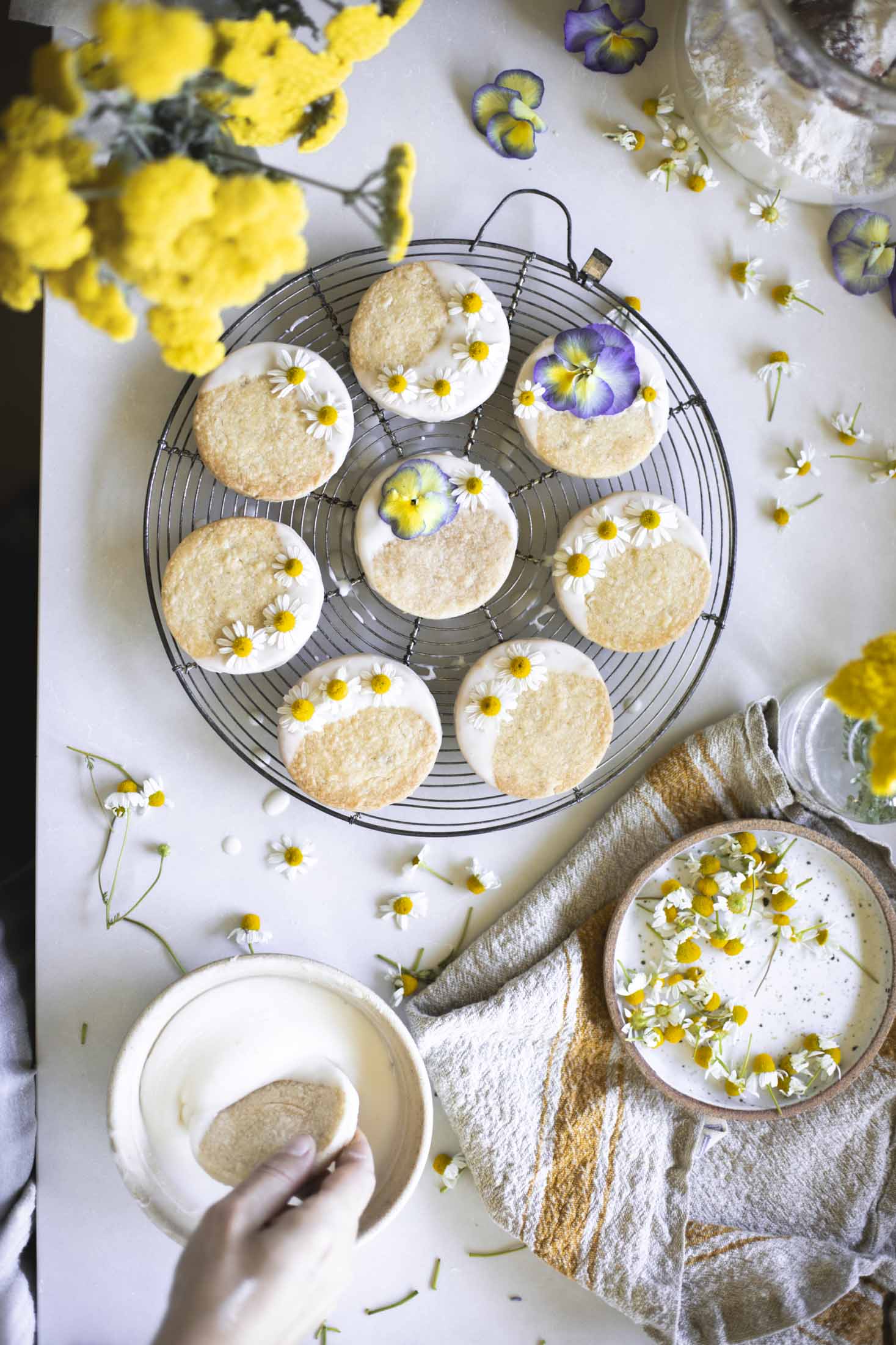 Chamomile Tea Shortbread Cookies