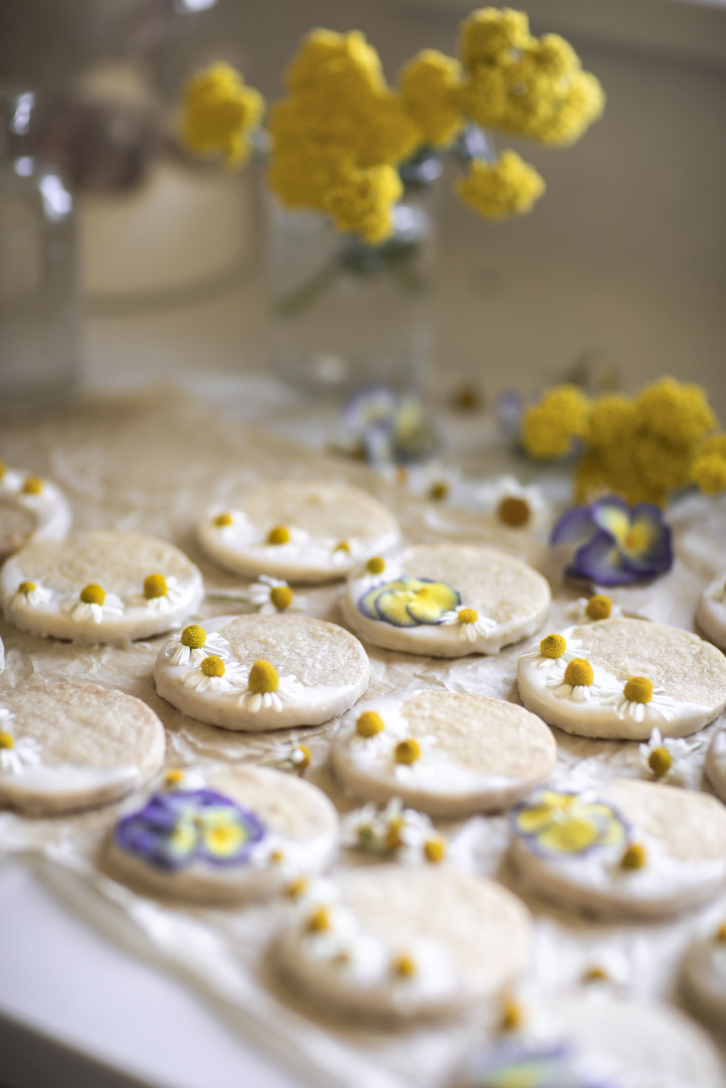 Dried flower cookies