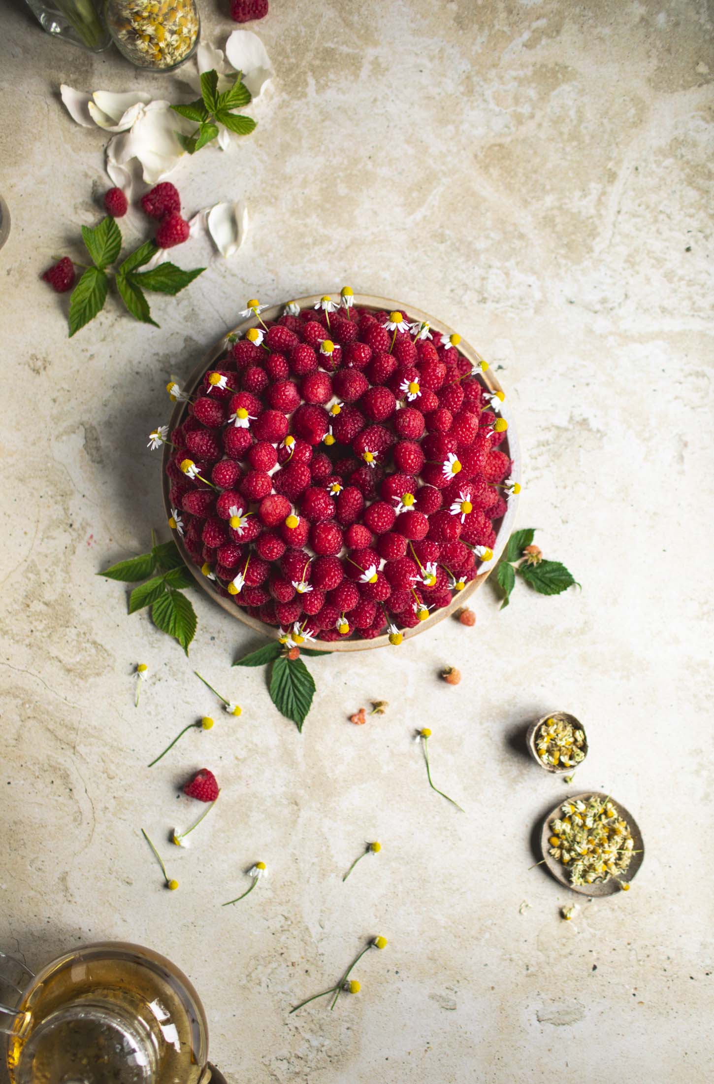 Chamomile Bundt Cake with Berries