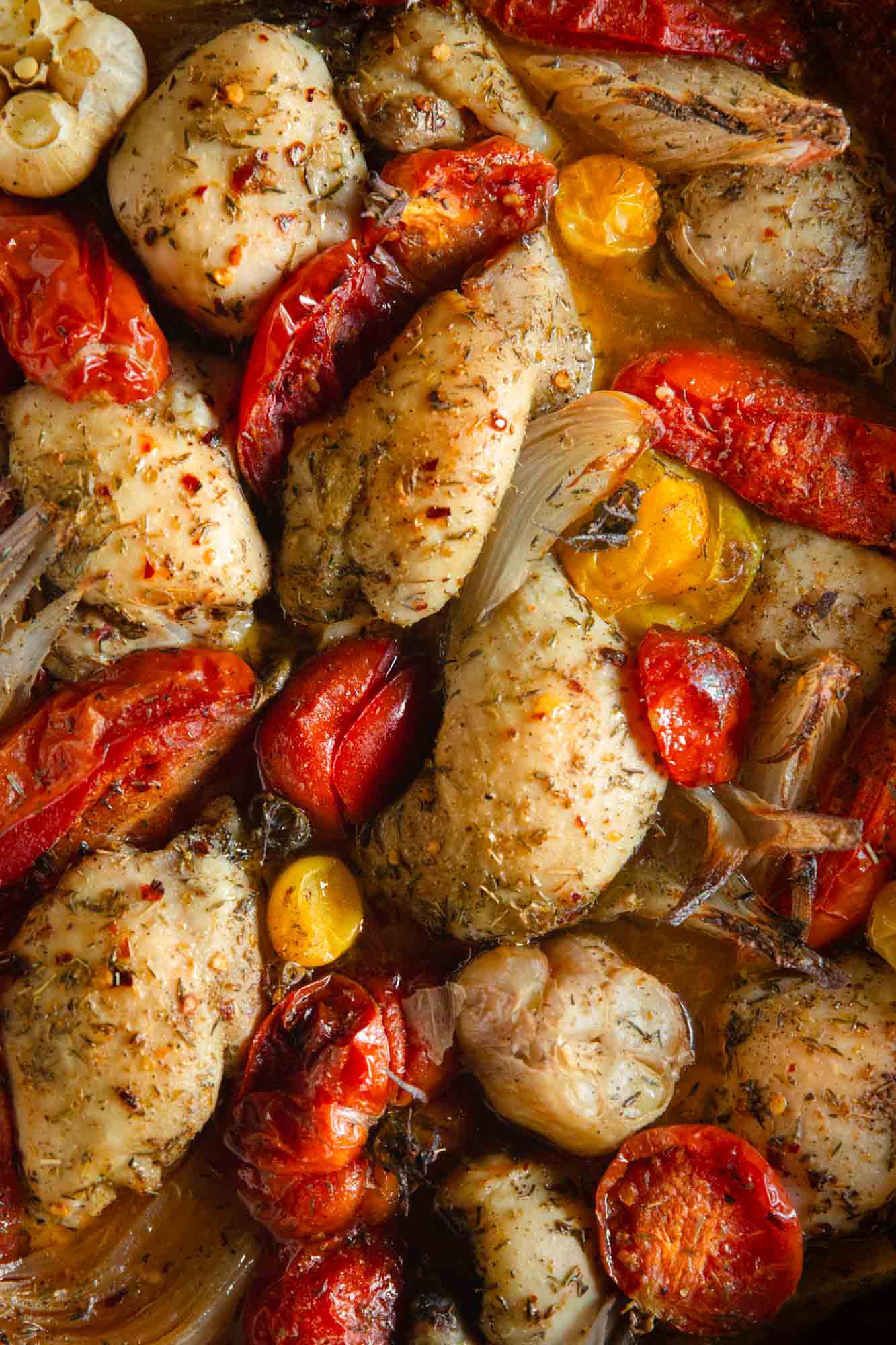 One Pan Chicken with Tomatoes and Herbs