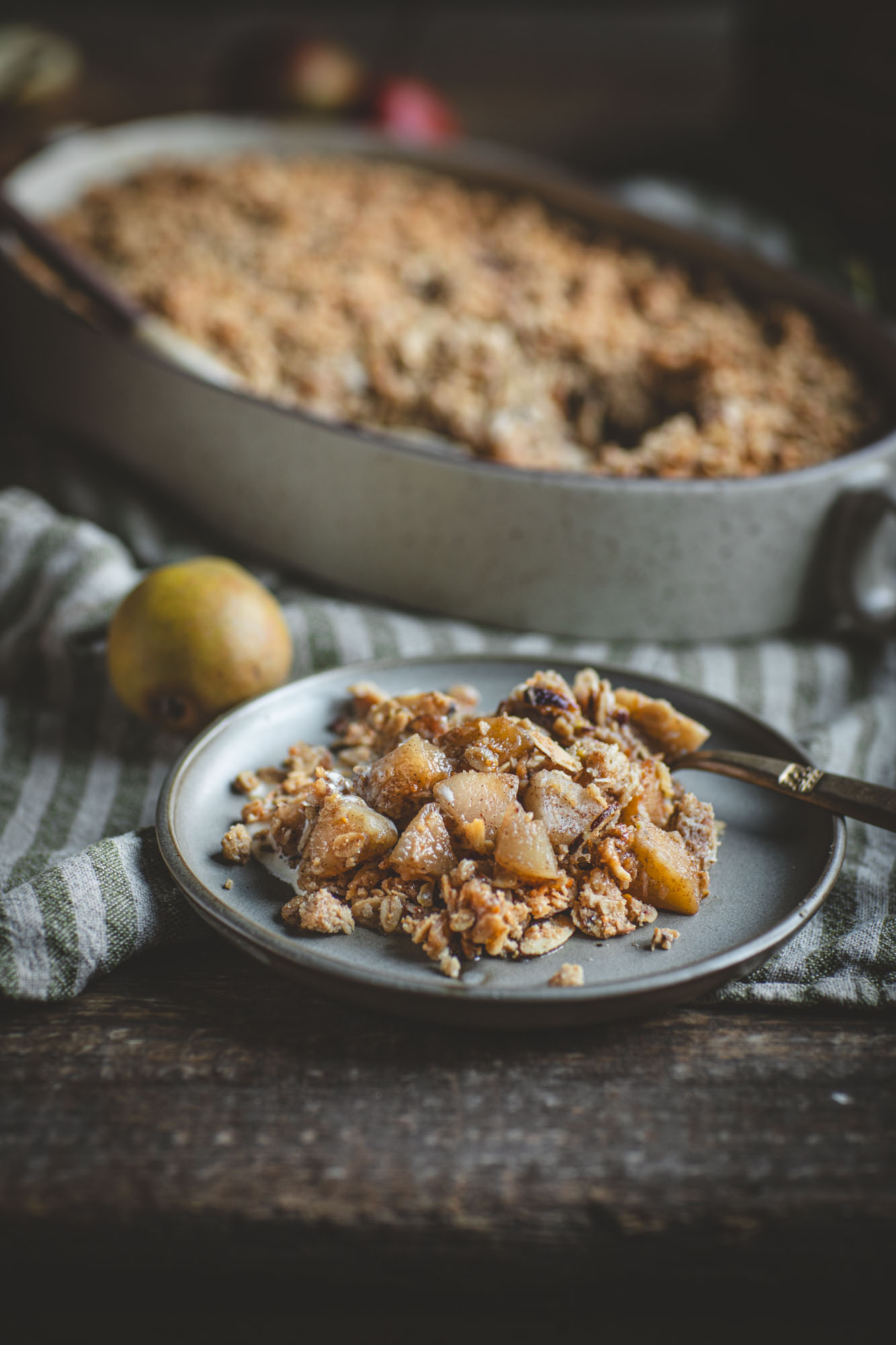 Pear Crisp with Almonds and Coconut