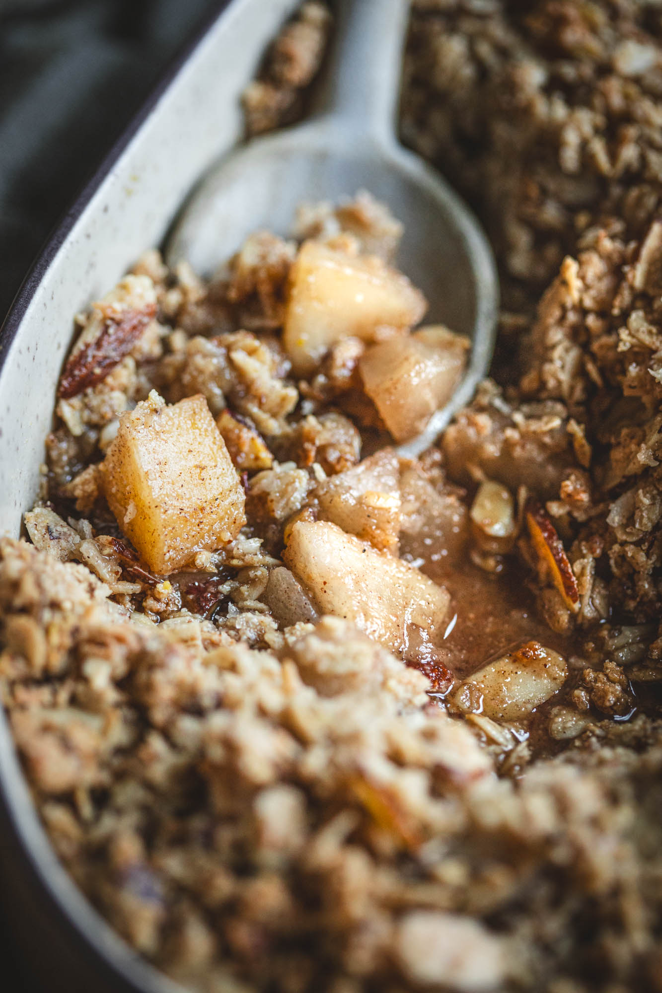Pear Crisp with Almonds and Coconut